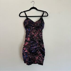 GUESS Francesca Ruched Bodycon Dress | Size 2 | Multicolor | Party Night Out